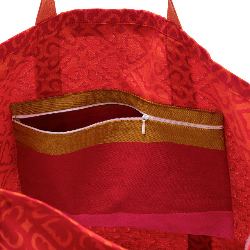 Beach bag Mono&iuml; Red 76x54 100% cotton, , hi-res image number 2