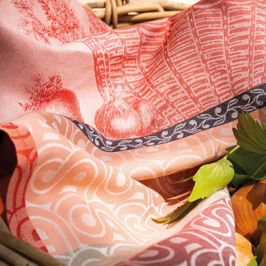 Tea towel Potager d'hiver Red 60x80 100% cotton, , hi-res image number 2