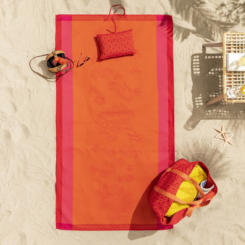 Beach towel Monoï Red 100x200 100% cotton, , hi-res