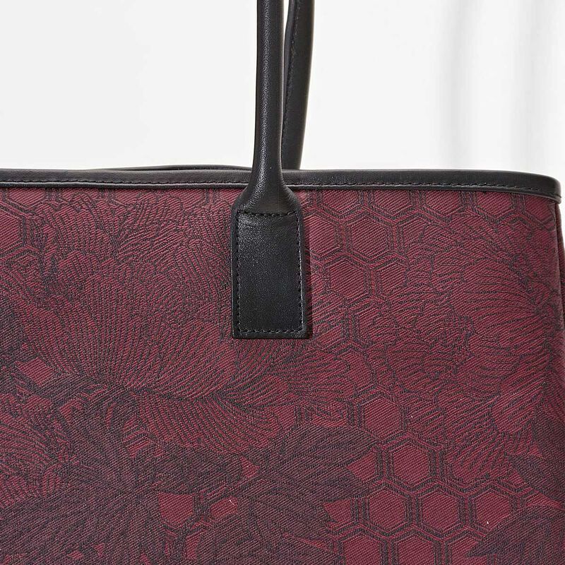Shoulder bag Pivoine Burgundy, , hi-res image number 6