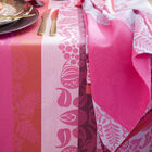 Coated tablecloth Mumbai Enduit Pink 175x175 100% cotton, , hi-res image number 2