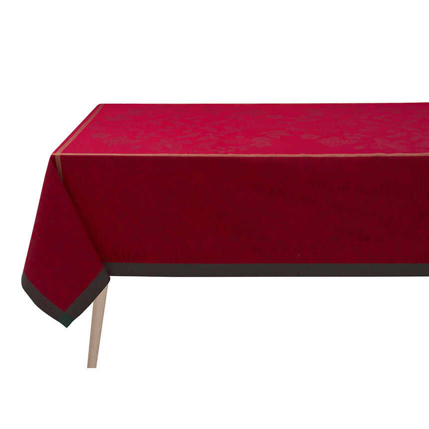 Tablecloth Po&eacute;sie d'hiver Red 175x175 99% cotton / 1% other fibers, , hi-res image number 2