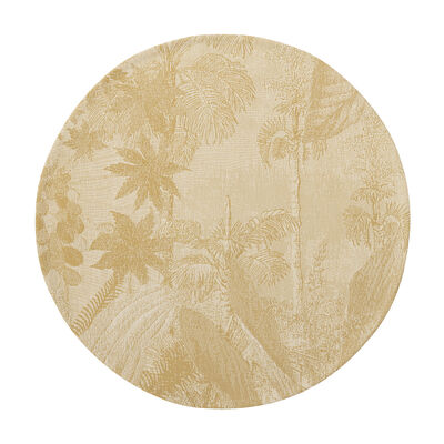 Coated placemat Sinharâja Coated Yellow Ø38 100% cotton,  Coated placemat Sinharâja Coated Yellow Ø38 100% cotton