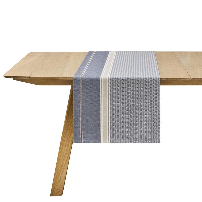 Runner Dune Blue 50x150 92% cotton - 8 % linen, , hi-res image number 0