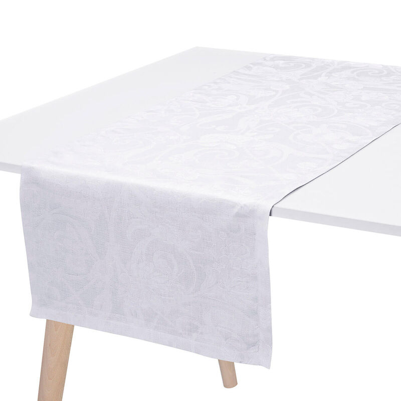 Runner Tivoli White 50x150 100% linen, , hi-res