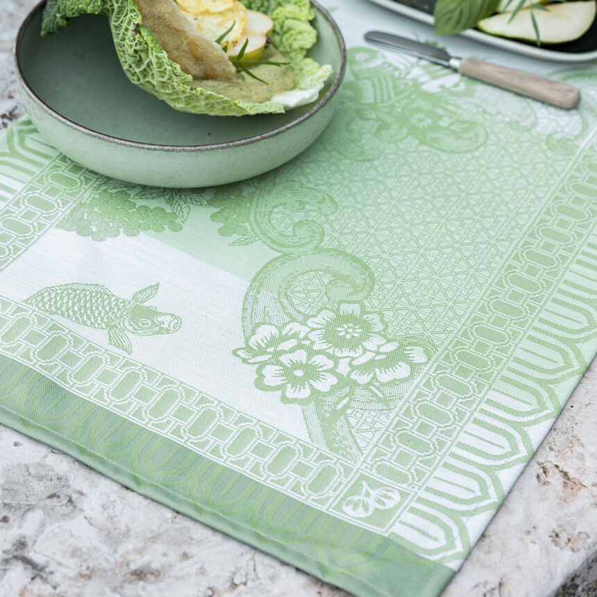 Coated placemat Promenade Imp&eacute;riale Green 50x36 100% cotton, , hi-res image number 3