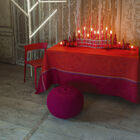 Small square Contes d'hiver Cranberry 120x120 50% cotton- 50 % linen, , hi-res image number 0