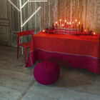 Tablecloth Contes d'hiver Cranberry 175x175 50% cotton- 50 % linen, , hi-res image number 0
