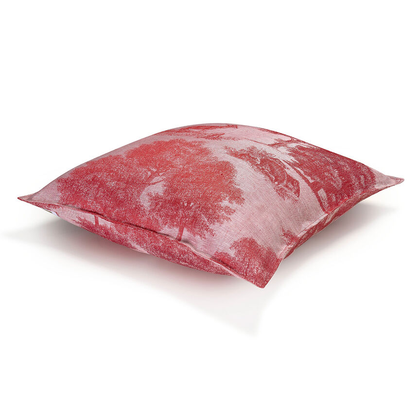 Cushion cover Souveraine  Red 50x50 100% linen, , hi-res image number 2