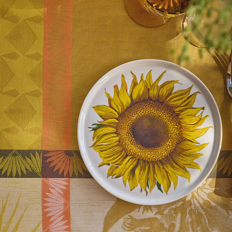Tablecloth Sinharâja Yellow 175x175 100% cotton, , hi-res image number 9