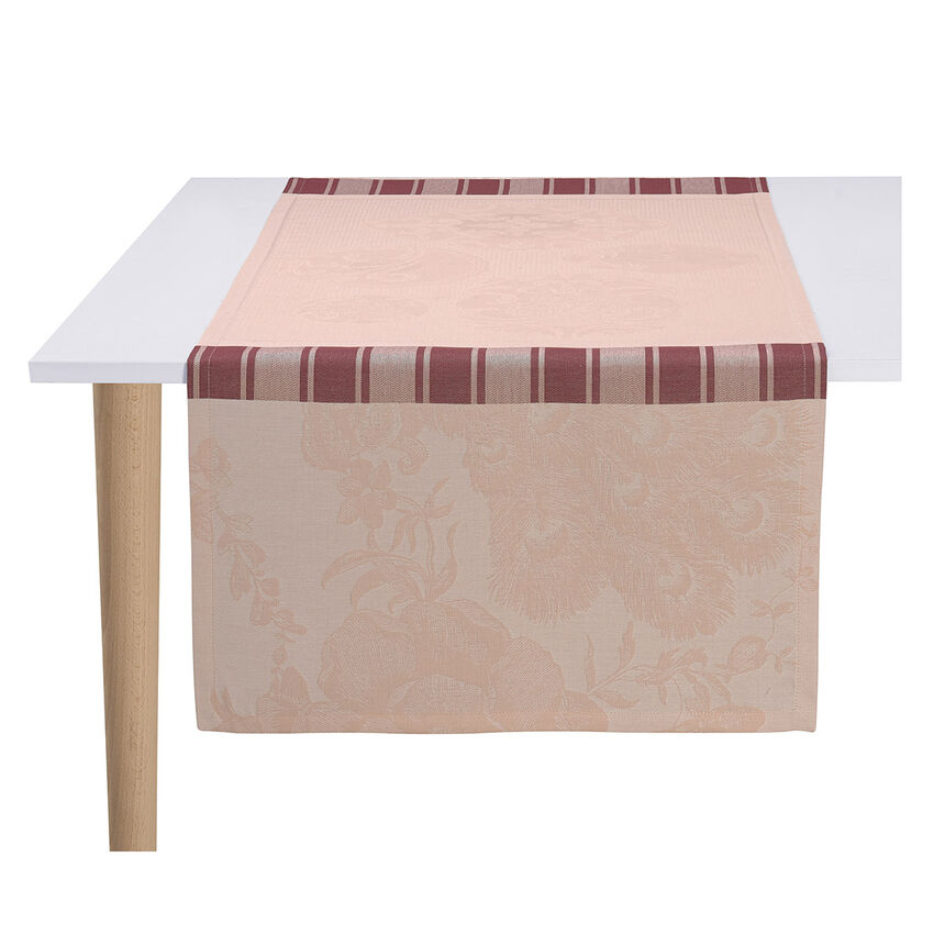 Runner &Agrave; la Fran&ccedil;aise Pink 55x200 100% cotton, , hi-res image number 0