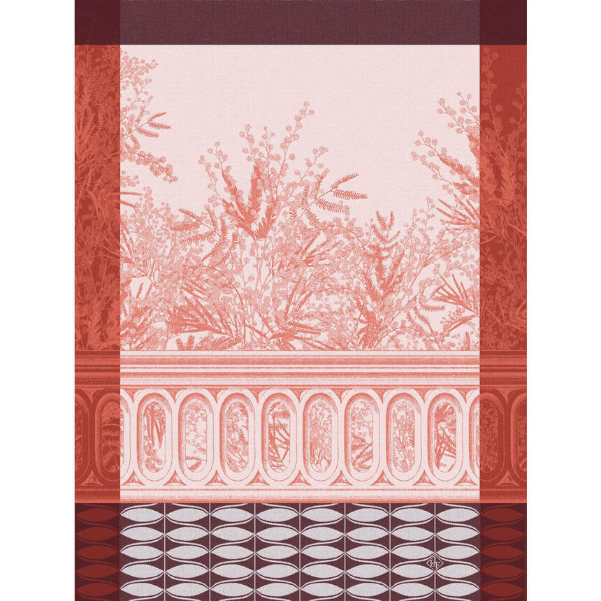 Tea towel Riviera mimosa Pink 60x80 100% cotton, , hi-res image number 0