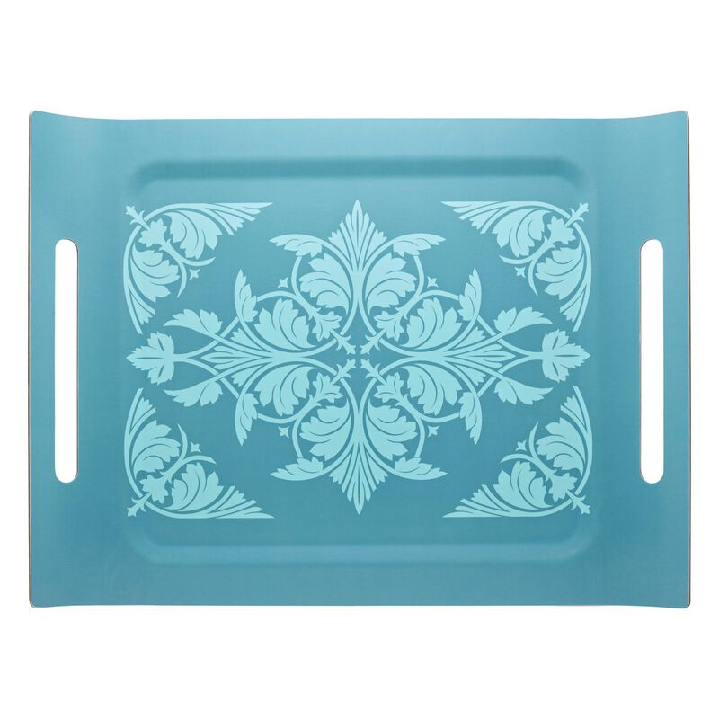 Tray Syracuse Aqua 58x42 Wood / 100% birch, , hi-res image number 0