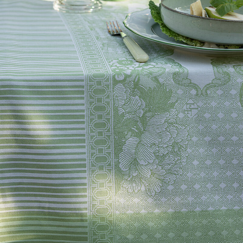 Tablecloth Promenade Imp&eacute;riale Green 120x120 100% cotton, , hi-res image number 4