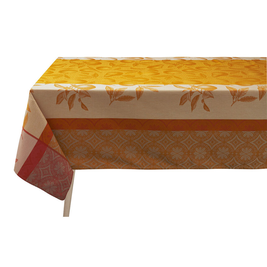 Tablecloth Arri&egrave;re-pays Orange 175x175 100% cotton, , hi-res image number 0