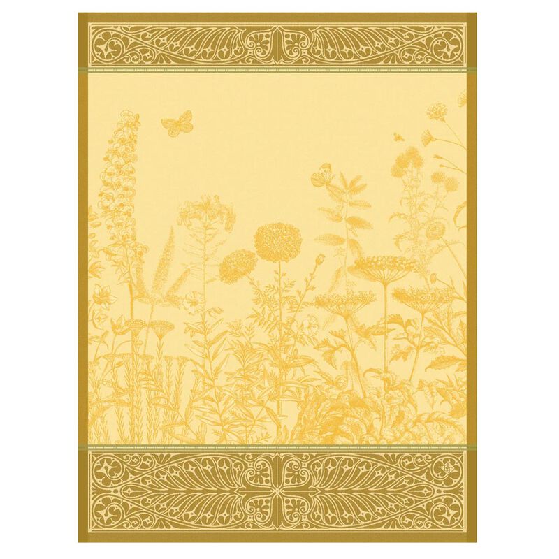 Tea towel Blooming Yellow 60x80 100% cotton, , hi-res image number 0