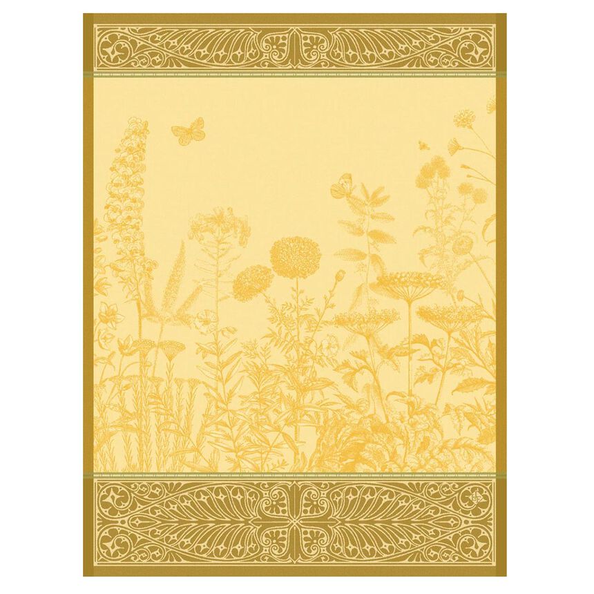 Tea towel Blooming Yellow 60x80 100% cotton, , hi-res image number 0