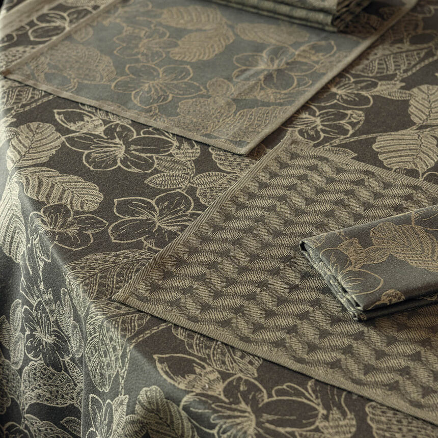 Coated placemat Sulawesi Feuillage Green 50x36 100% cotton, , hi-res image number 0