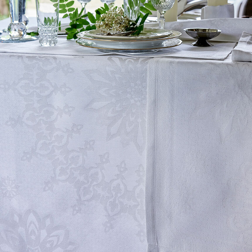 Runner Lumi&egrave;res d'&eacute;toiles Diamant  White 50x145 85% Cotton, 11% Viscose, 4% Polyester, , hi-res image number 1