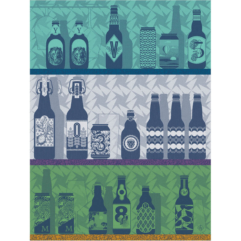 Tea towel Néo Brasseurs Blue 60x80 100% cotton, , hi-res image number 0