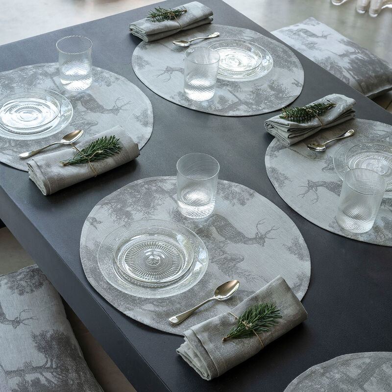 Napkin Souveraine  Silver 58x58 100% linen, , hi-res