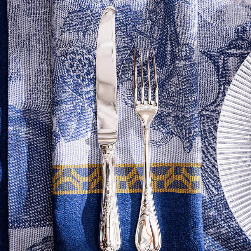 Napkin Festin Blue 55x55 100% cotton, , hi-res image number 0