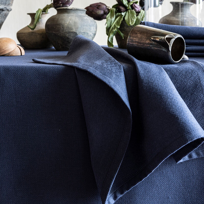 Napkin Slow Life re-use Blue 44x48 52% Cotton, 45% Recycled Polyester, 3% Other fibres, , hi-res