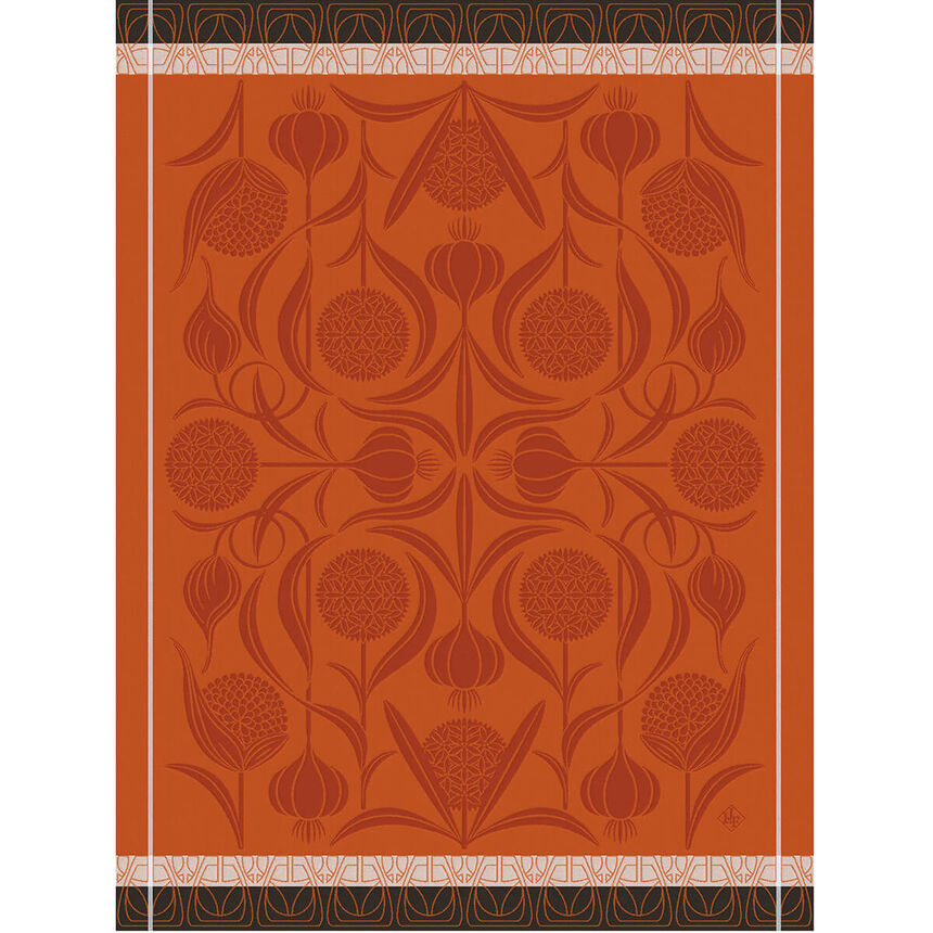 Tea towel L'ail Orange 60x80 100% cotton, , hi-res image number 0