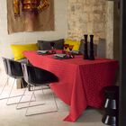Tablecloth Cubic Brick red 140x140 100% cotton, , hi-res image number 0