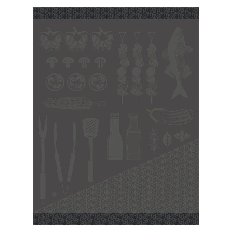 Tea towel Braise Grey 60x80 100% cotton, , hi-res image number 1