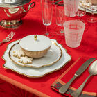 Tablecloth Poésie d'hiver Red 175x175 99% cotton / 1% other fibers, , hi-res image number 1