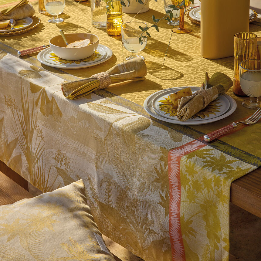 Napkin Sinhar&acirc;ja Yellow 50x50 100% cotton, , hi-res image number 4