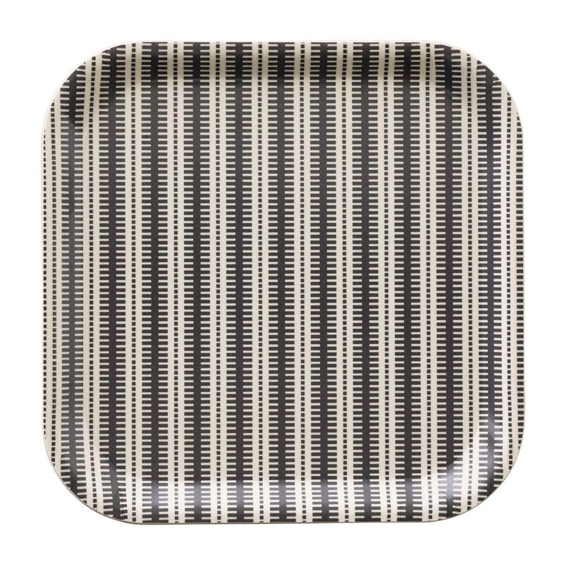 Tray Dune Rayures Grey 20x20 100% Wood, , hi-res image number 1