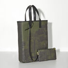 Hand-carried bag Paysage Green  100% cotton, acrylic coating. Garnish: Cattle leather, , hi-res image number 2