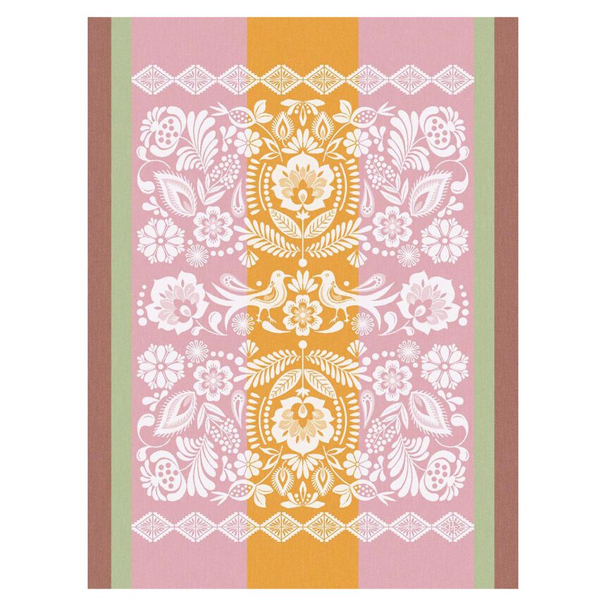 Tea towel Alegria Pink 60x80 100% cotton, , hi-res image number 0