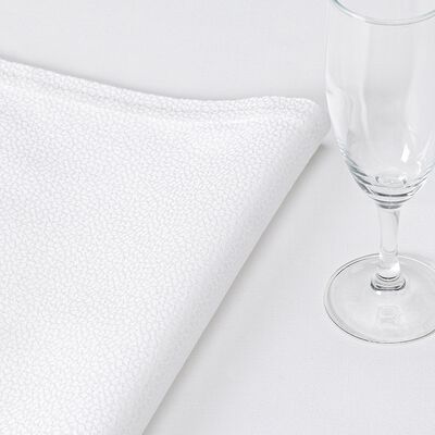 Napkin Offre White Galuchat 56x56 100% cotton,  Napkin Offre White Galuchat 56x56 100% cotton