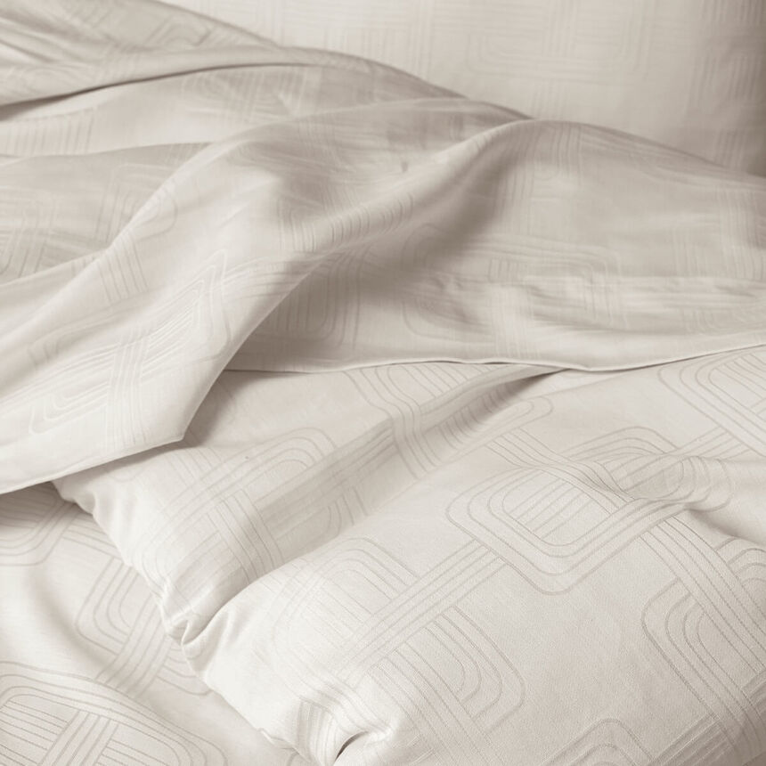 Flat sheets H&ocirc;tel particulier Grey 240X300 50% cotton - 50 % linen, , hi-res
