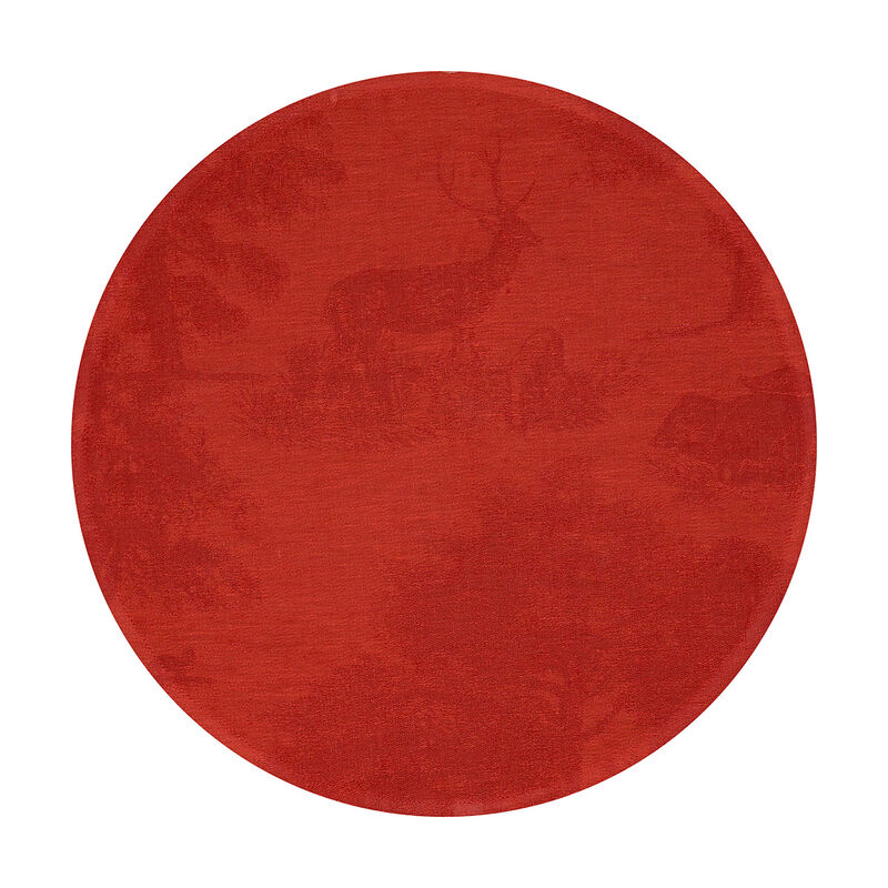 Placemat Souveraine Red Ø38 100% linen, , hi-res image number 0