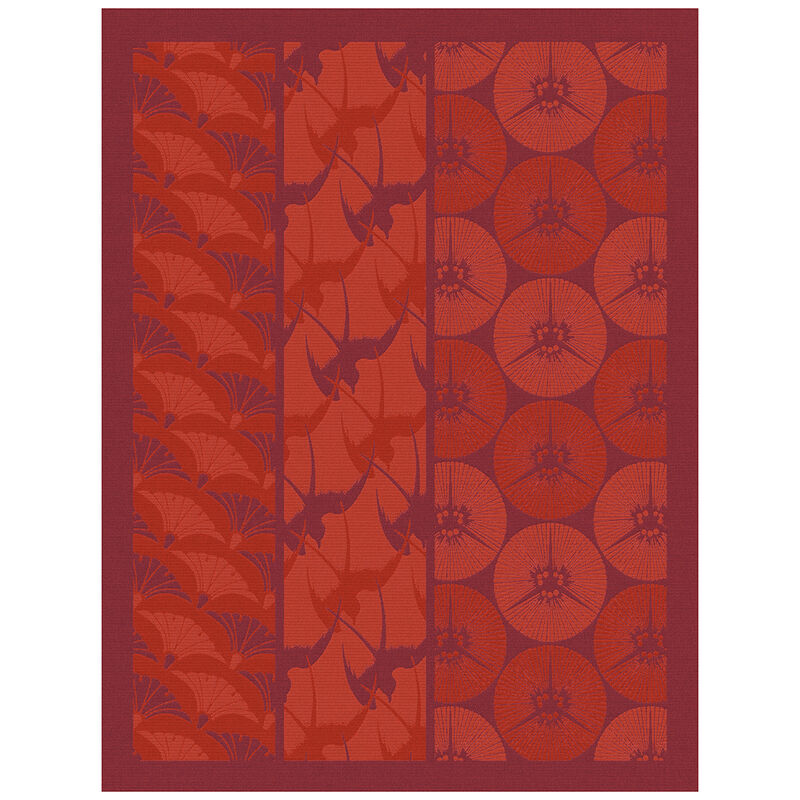 Tea towel Yukata Red 60x80 100% cotton, , hi-res image number 0