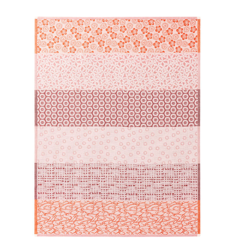 Tea towel Wagara Pink 60x80 100% cotton, , hi-res image number 1