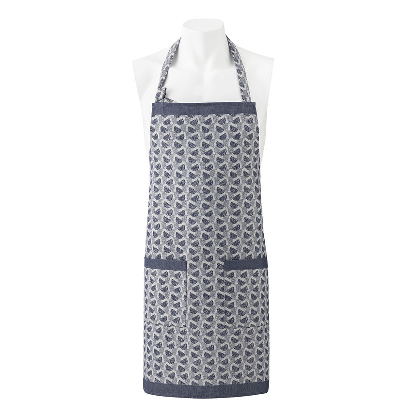 Apron Empreintes Blue 80x96 100% cotton, , hi-res image number 0