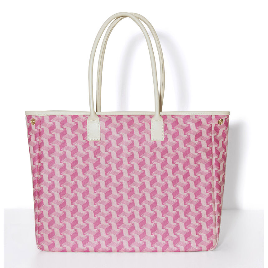 Shoulder bag Picto Pink  100% cotton, acrylic coating. Garnish: Cattle leather, , hi-res image number 2