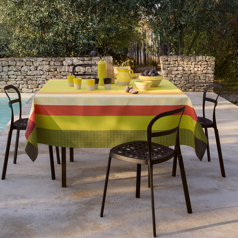 Coated tablecloth Provence Broom 175x175 100% cotton, , hi-res image number 0