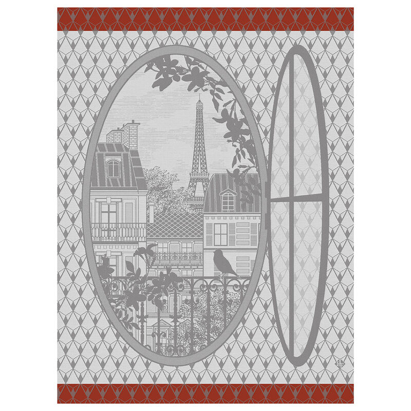 Tea towel Fenêtre sur Paris Horizon 60x80 100% cotton, , hi-res image number 0