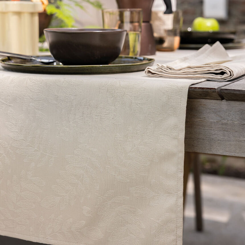 Runner Vegetal mood Beige 50x150 100% cotton, , hi-res image number 2
