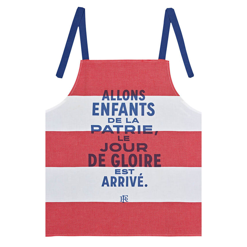 Child's apron Elys&eacute;e Patrie Tricolor 66x60 100% cotton, , hi-res image number 0