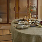 Tablecloth H&ocirc;tel particulier Green 120x120 100% linen, , hi-res image number 4