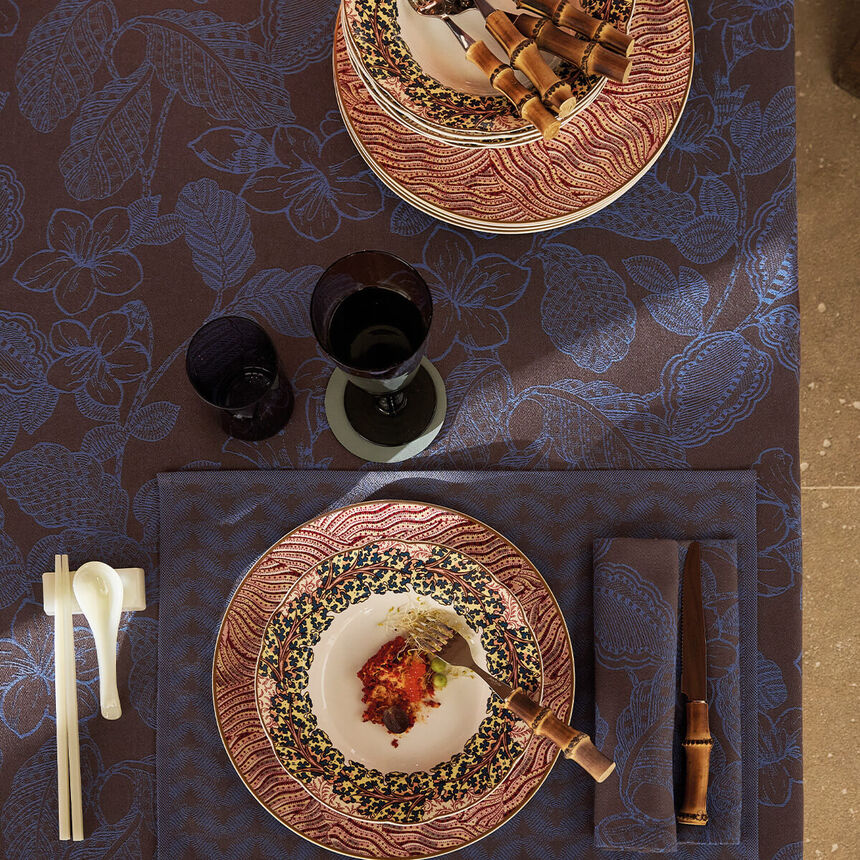 Tablecloth Sulawesi Blue 150x150 100% cotton, , hi-res image number 5