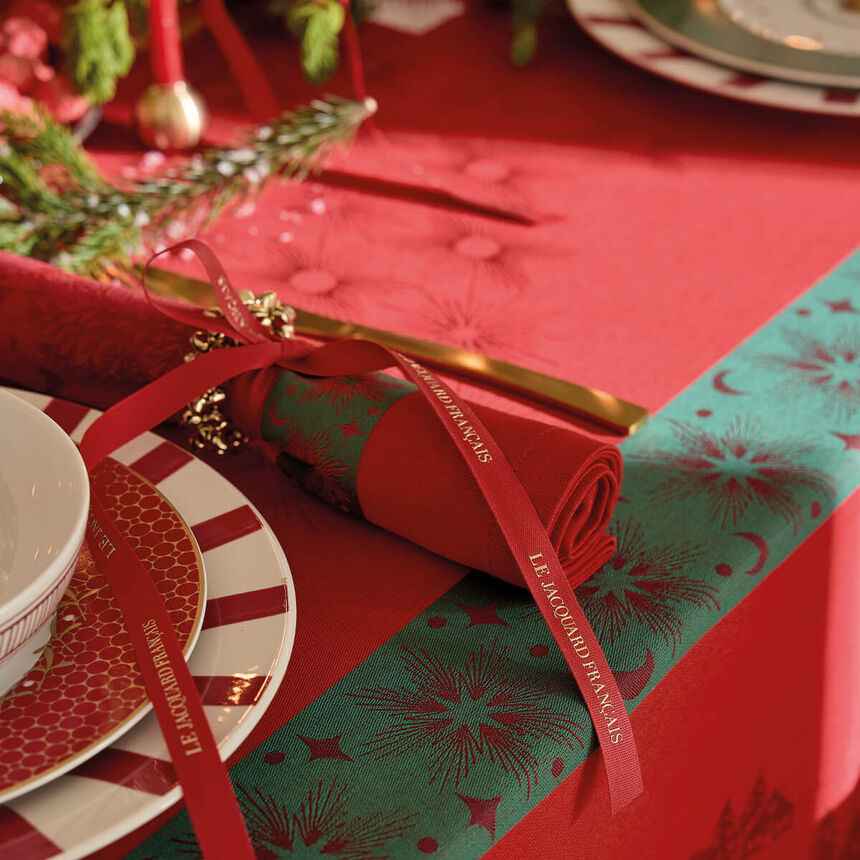 Napkin Sous les &eacute;toiles Red 55x55 100% cotton, , hi-res image number 2