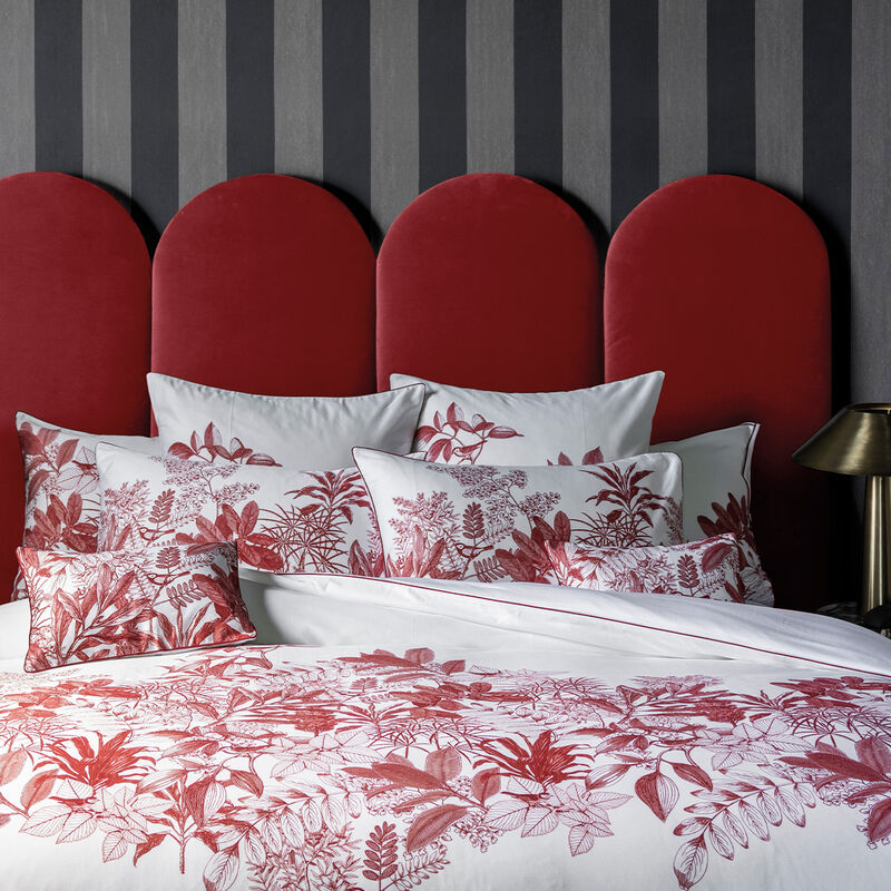 Shams Feuilles en scène Red 30X41 100% cotton, , hi-res image number 3